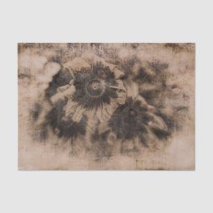 Papel De Seda Textura sepia antigua rústica vintage floral