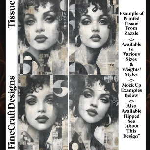 Papel De Seda Textura urbana Retratos modernos DM4L Decoupage