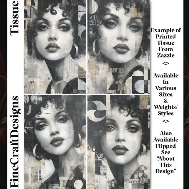 Papel De Seda Textura urbana Retratos modernos DM4R Decoupage (Subido por el creador)