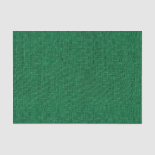 Papel De Seda Textura verde de la arpillera del navidad (Anverso)