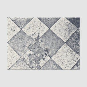 Papel De Seda Textura vintage de arlequín inspirada en negro y b