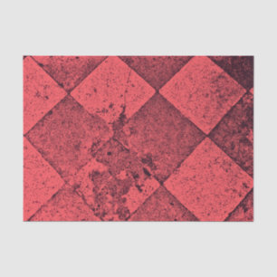 Papel De Seda Textura vintage de arlequín rojo y negro inspirada