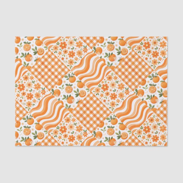 Papel De Seda Texturas Naranjas (Anverso)