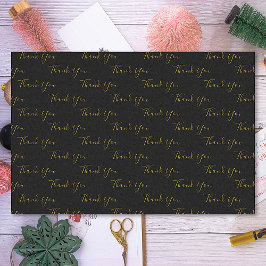 Papel De Seda Thank You Custom Text Black