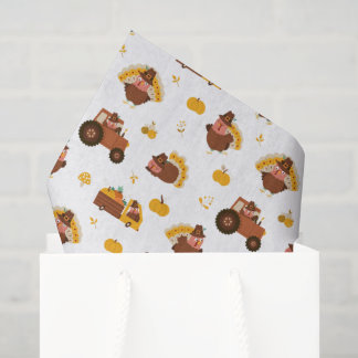 Papel De Seda Thanksgiving Turkeys