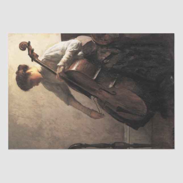 Papel De Seda The Cellist (por Joseph DeCamp) (Anverso)