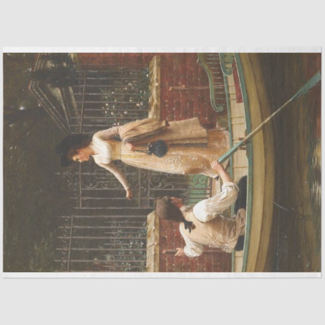 Papel De Seda The Elopement (Fecha romántica) (por E.B. Leighton (Anverso)