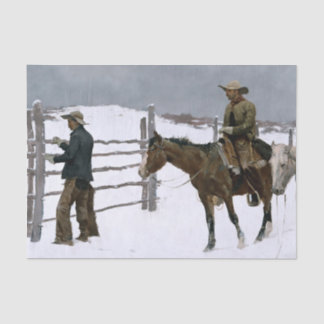 Papel De Seda ”The Fall of the Cowboy” by Frederic Remington