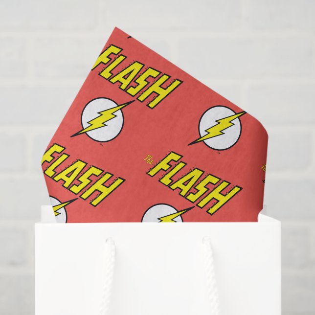 Papel De Seda The Flash Name & Lightning Bolt Logo (Bolsa de regalo)