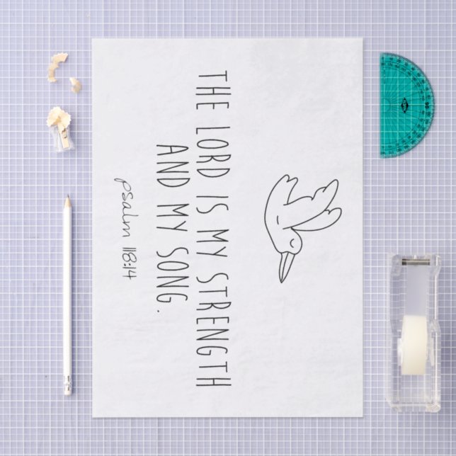Papel De Seda The lord is my strength and my song (Artesanía)