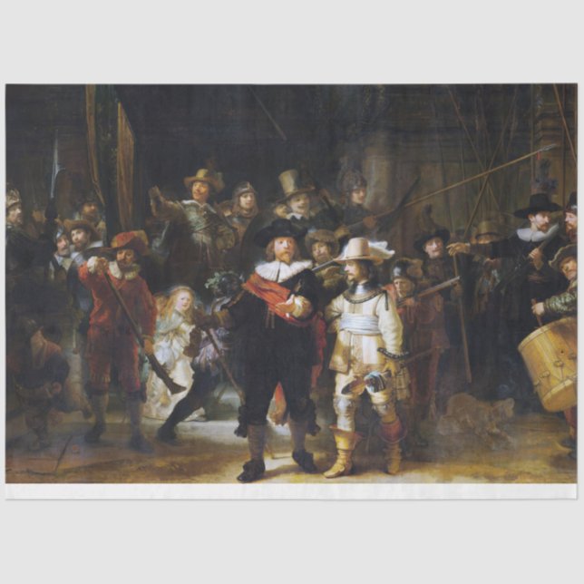 Papel De Seda The Night Watch, Rembrandt, 1642 (Anverso)