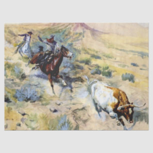 Papel De Seda "The Quitter" Western Art de Charles M Russell