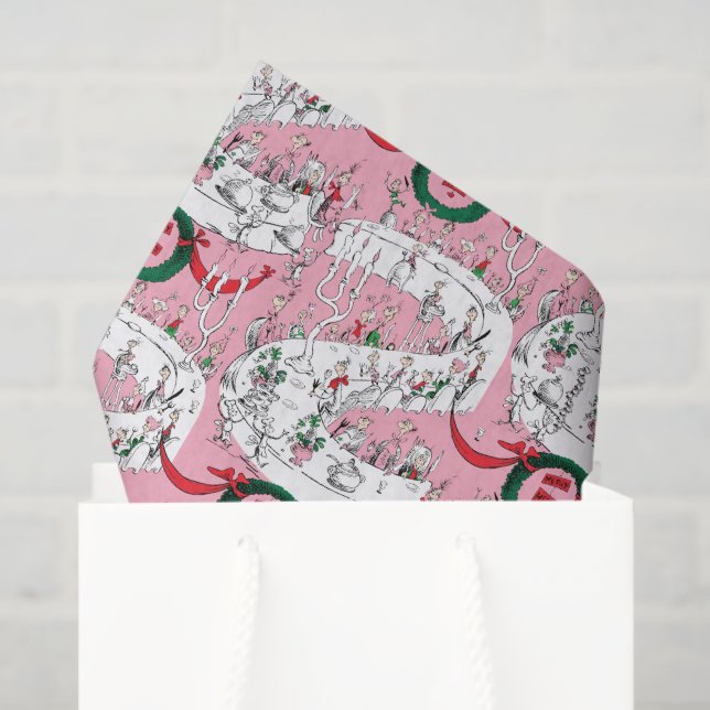 Papel De Seda The Whos' Merry Christmas Feast (Bolsa de regalo)