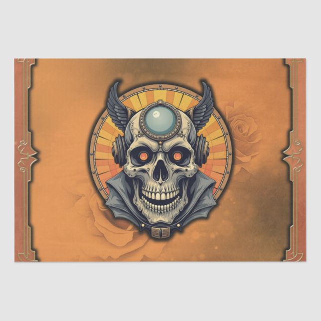 Papel De Seda The winged skull.  (Anverso)