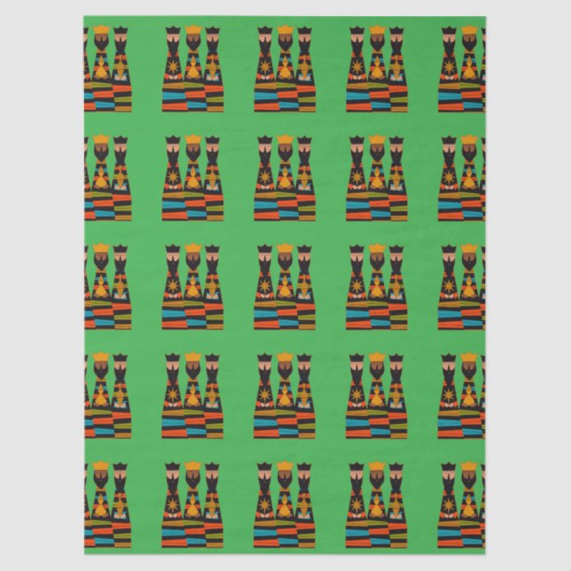 Papel De Seda Three Wise Men Modern Mid-Century (Anverso)