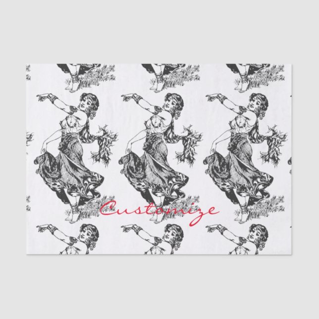 Papel De Seda Thunder_Cove, bailarín de Belly árabe (Anverso)