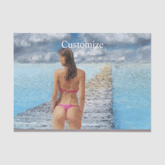 Papel De Seda Thunder_Cove, Chica de bikini (Anverso)