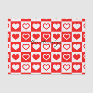 Papel De Seda Thunder_Cove con el patrón de trazo de los corazon