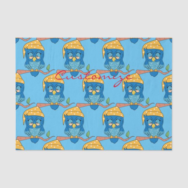 Papel De Seda Thunder_Cove de Lechuza Sleepy (Anverso)