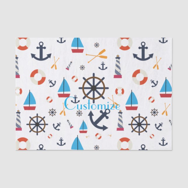 Papel De Seda Thunder_Cove de tema náutico (Anverso)