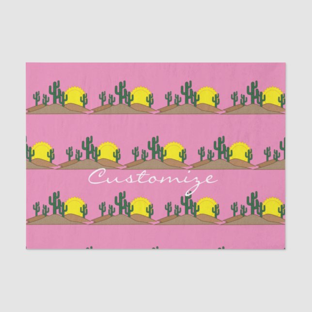 Papel De Seda Thunder_Cove del Desierto del Cactus del Saguaro V (Anverso)