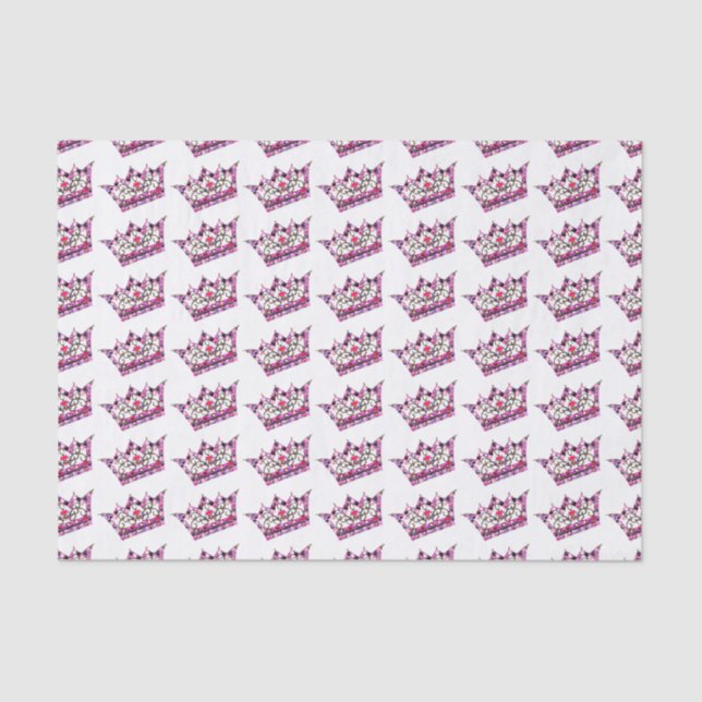 Papel De Seda "¡Tiaras!" Tejido (Anverso)