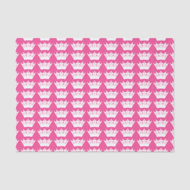 Papel De Seda Tiaras y coronas / Rosa más oscuro (Anverso)