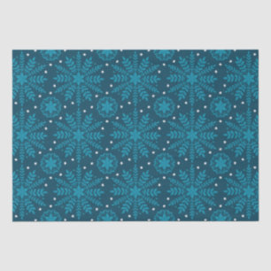 Papel De Seda Tidas retro azules de vibraciones de Navidades