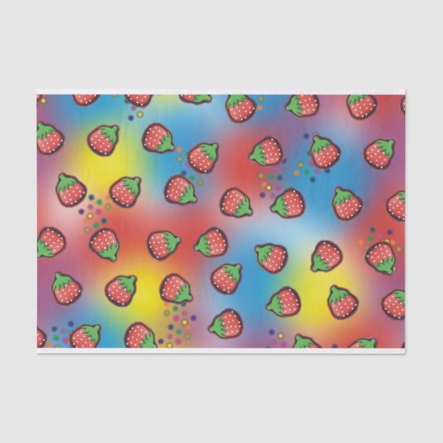 Papel De Seda Tie Dye Strawberry Fields (Anverso)