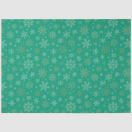 Papel De Seda Tiel con copos de nieve de oro