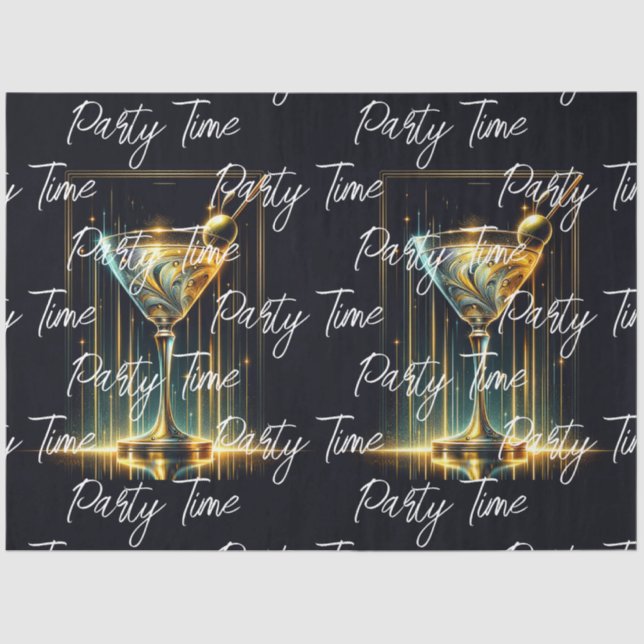 Papel De Seda Tiempo de Fiesta neonatal popular personalizado (Anverso)