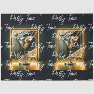 Papel De Seda Tiempo de Fiesta popular neón personalizado