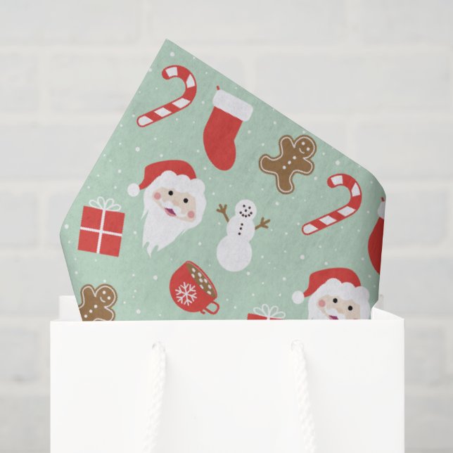 Papel De Seda Tiempo de Navidad   (Bolsa de regalo)