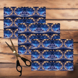 Papel De Seda Tiempo mágico de los Navidades - copos de nieve do