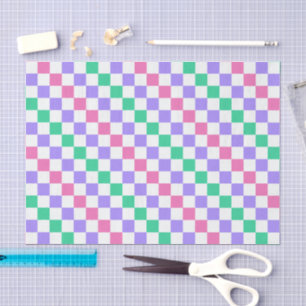 Papel De Seda Tienda de dulces patrón de tablero de ajedrez diag