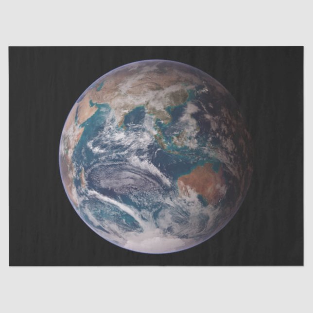 Papel De Seda Tierra de Mármol Azul (Hemisferio Oriental) (Anverso)