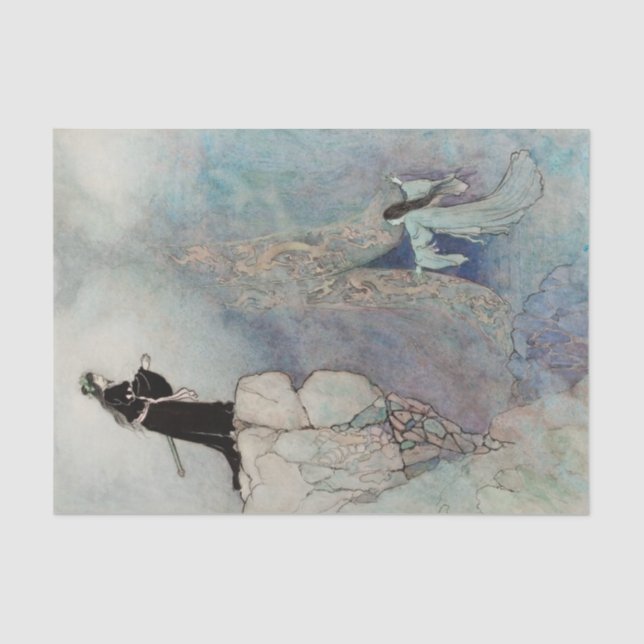 Papel De Seda "Tierra de Yomi" por Warwick Goble (Anverso)