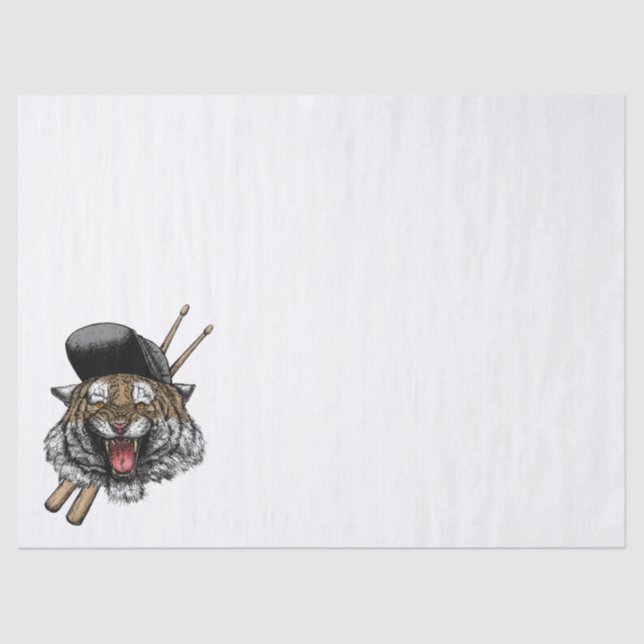 Papel De Seda Tiger Drummer (Anverso)