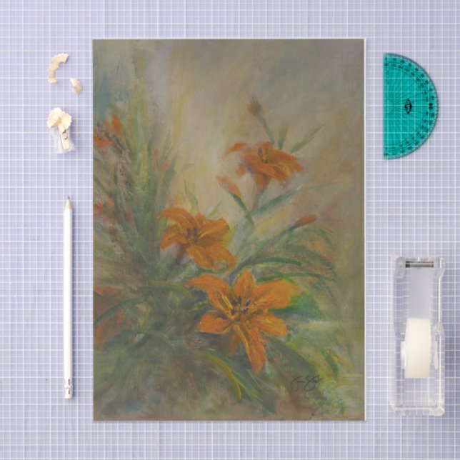 Papel De Seda Tiger Lilies (Artesanía)