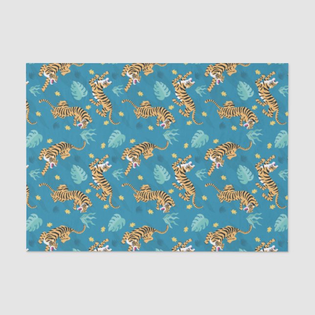 Papel de seda Tigre Azul (Anverso)