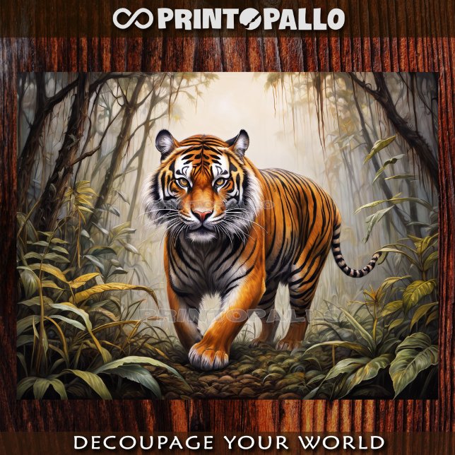 Papel De Seda Tigre de Bengala en la selva (Subido por el creador)