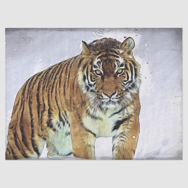 Papel De Seda Tigre de Siberia (Anverso)