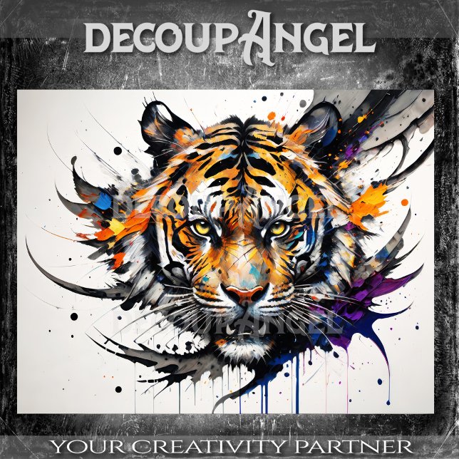 Papel De Seda Tigre en la página del graffiti Art Decoupage (Subido por el creador)
