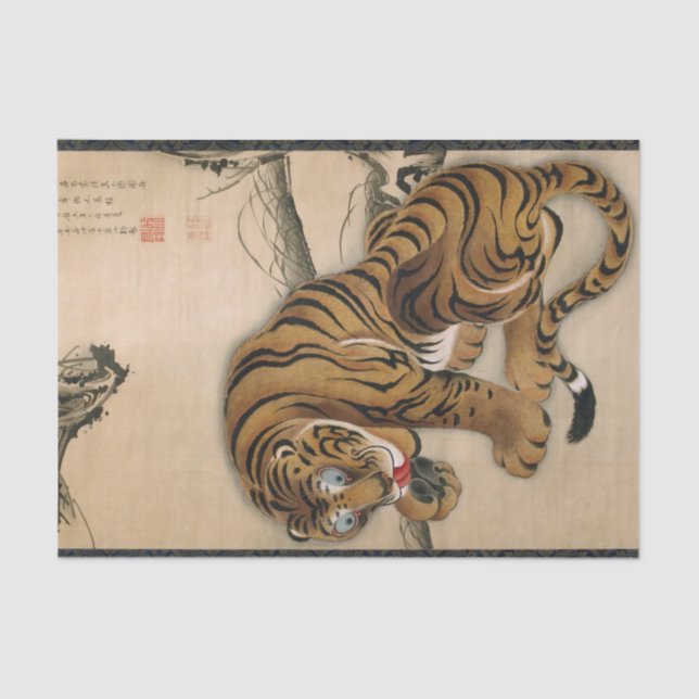 Papel De Seda Tigre, Jakuchu (Anverso)