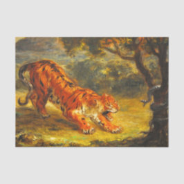 Papel De Seda Tigre salvaje y serpiente (arte animal)