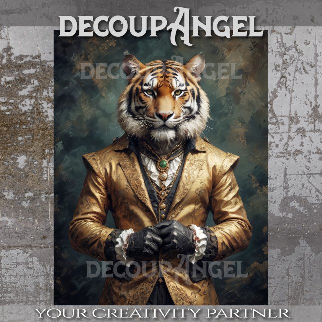 Papel De Seda Tigre victoriano -Decoupage- (Subido por el creador)