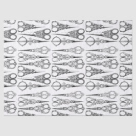 Papel De Seda Tijeras elegantes de peluquero victorianas