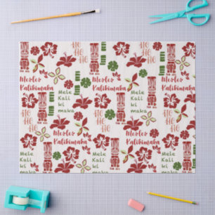 Papel De Seda Tiki Hawai Mele Kalikimaka