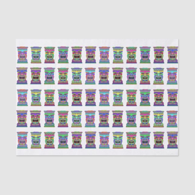 Papel De Seda Tiki hawaiano (Anverso)