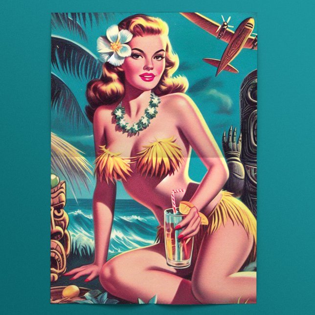 Papel De Seda Tiki Pinup Antiguo (Subido por el creador)